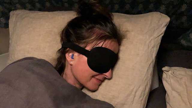 eye mask and ear plugs