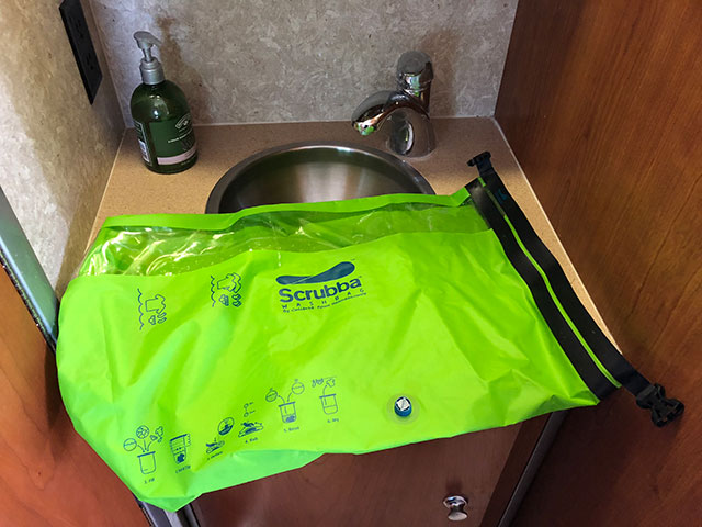 bag for washing clothes camping