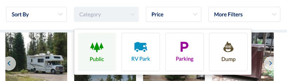campendium public parks filter