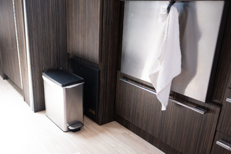 trash can in an airstream