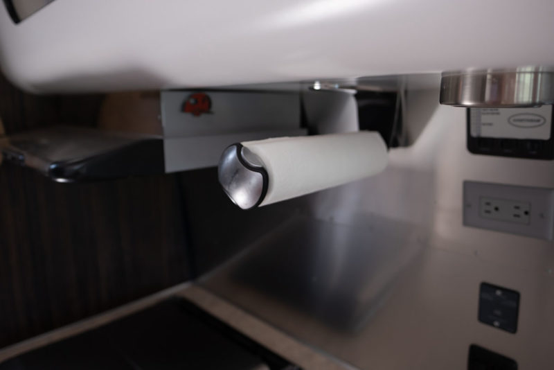 paper towel holder in an airstream