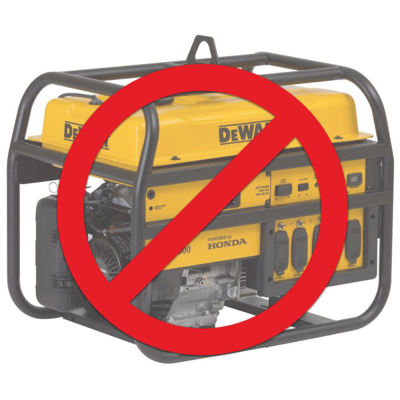 no industrial generators