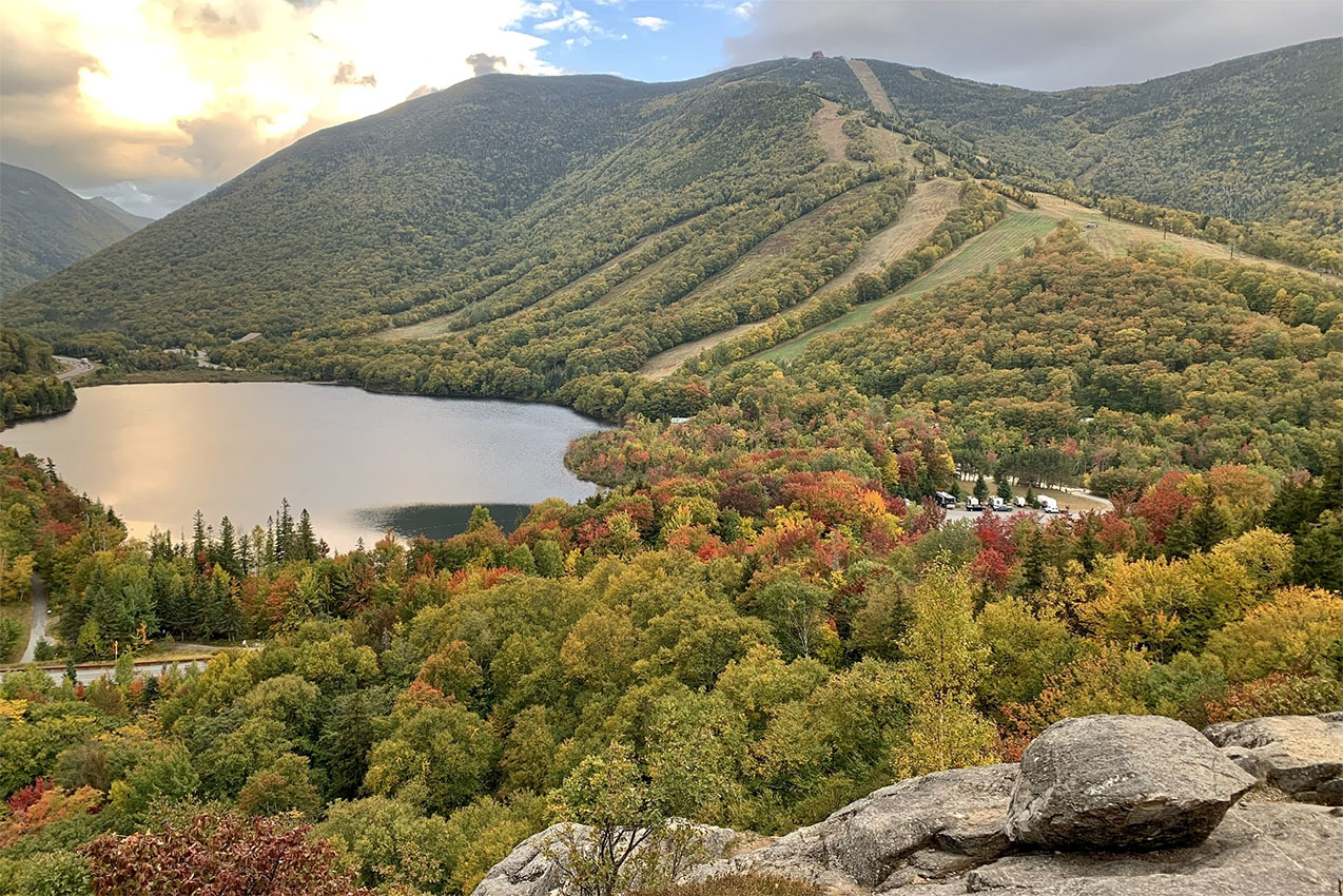 View of a New Hampshire state park campground