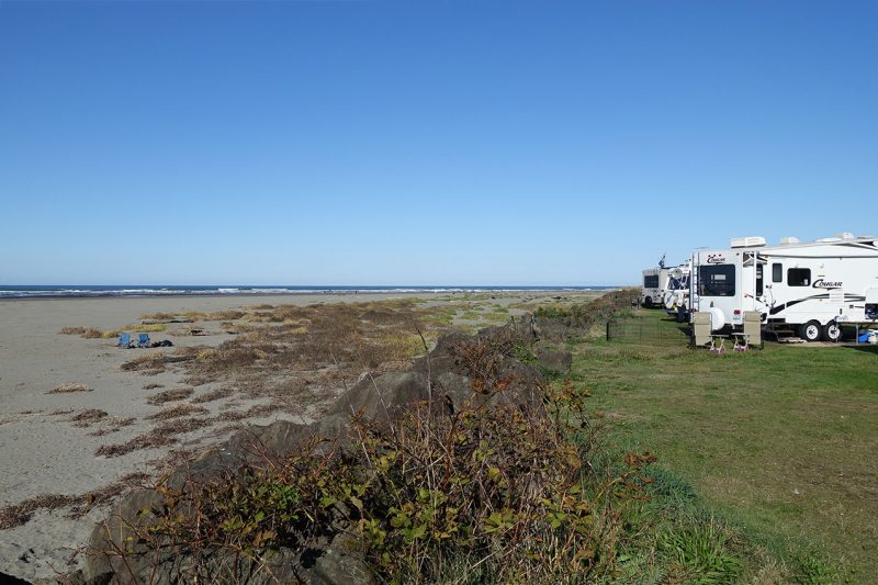 RV's camping by the beach in Washington state