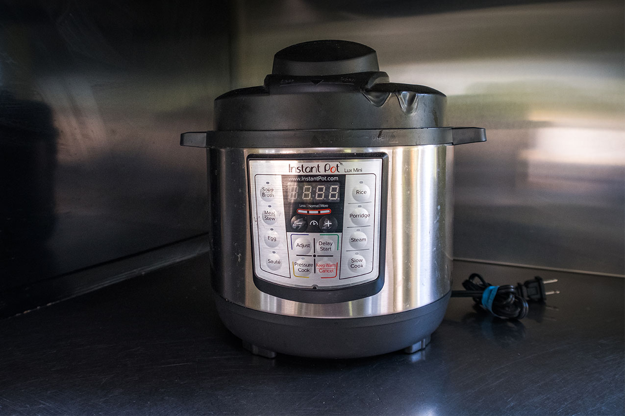 Instant Pot in an RV kitchen.