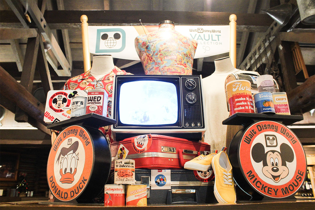 a tower of Disney paraphernalia.