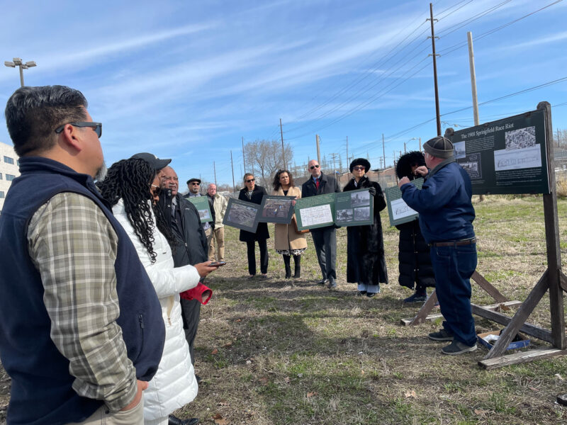 Group of people at national historic site proposed area