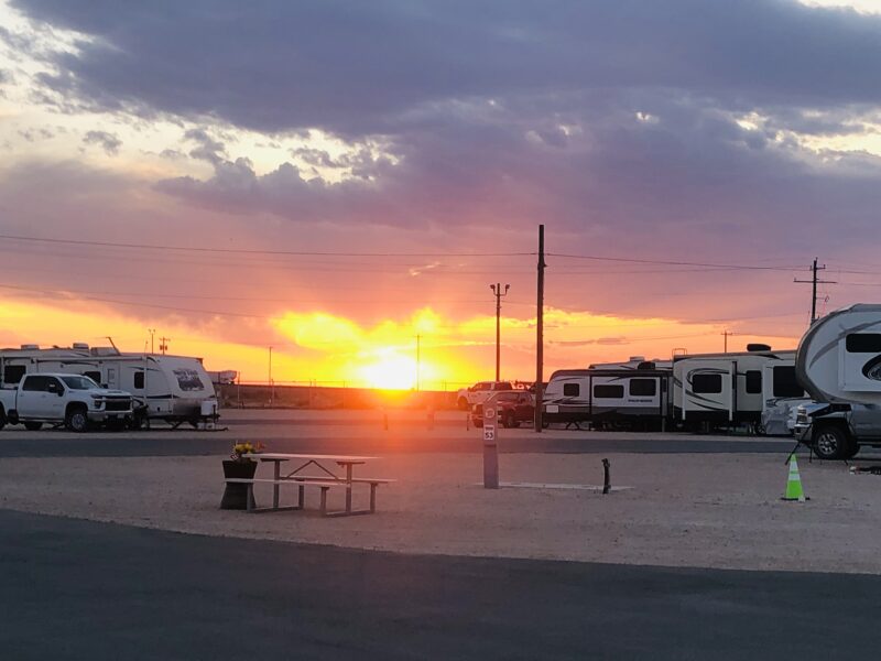 Sunset at an RV Park
