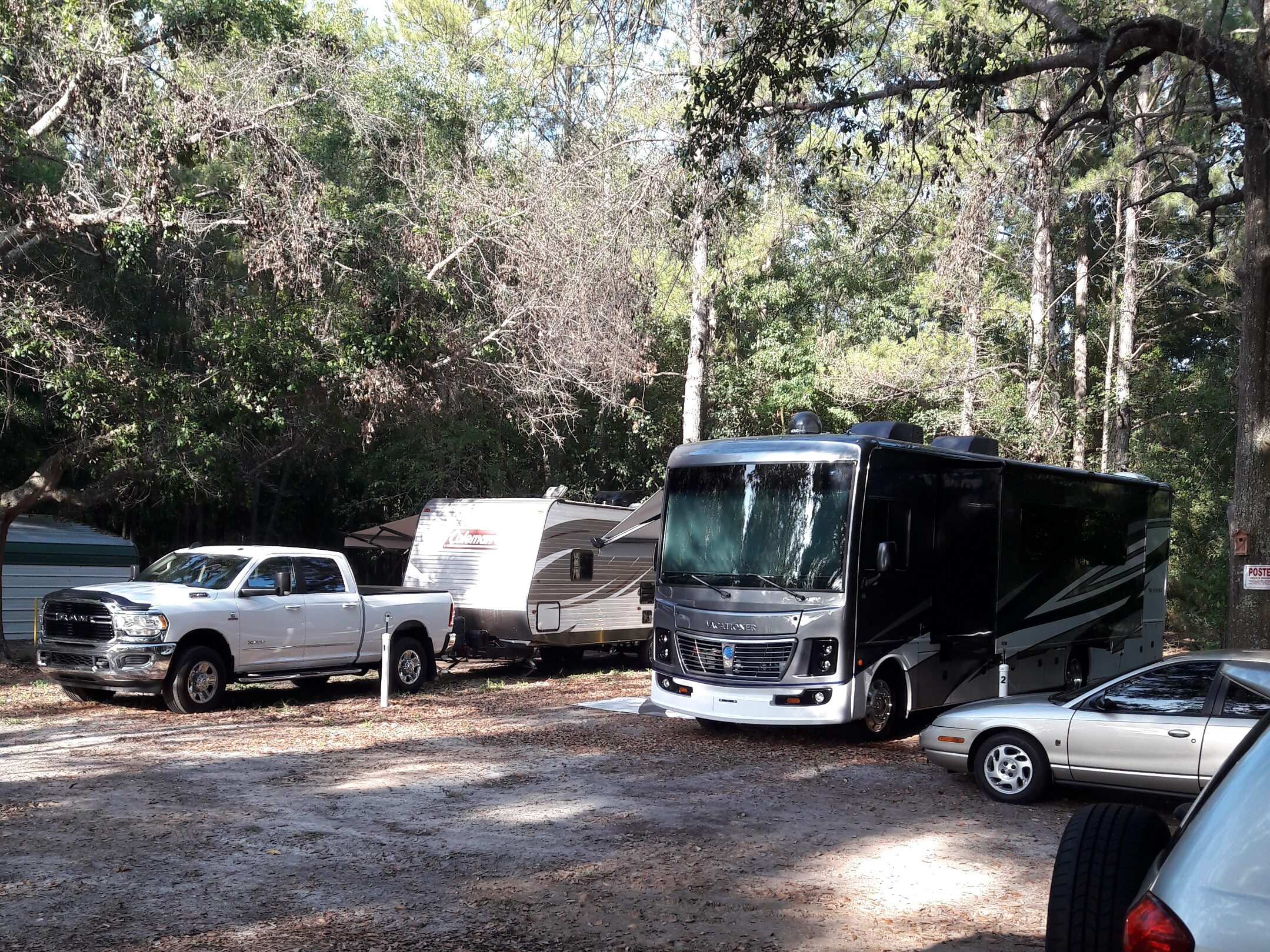 RVs in a parking lot